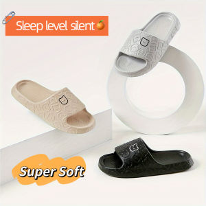 รองเท้าแตะนุ่มพิเศษ Eva สำหรับผู้หญิงและผู้ชายรองเท้าแตะสำหรับทุกเพศกันลื่นทนทานต่อการฉีกขาดรองเท้าแตะใส่เดินในบ้านรองเท้าแตะใส่เดินในบ้านรองเท้าแตะใส่อยู่บ้านในร่มพื้นหนา