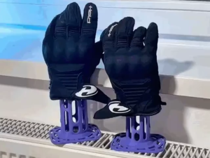 3-in-1 Gear Drying Rack | Motorcycle Glove & Helmet Hanger | Shoe & Mitten Dryer Stand | Industrial Wall Mount Organizer | Rain Gear Care System for Riders