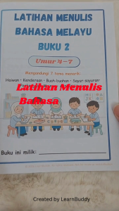 LearnBuddy Bahasa Malaysia Writing Practice Book 2 (Ages 4–7) | Malay Writing Practice Workbook for Preschool