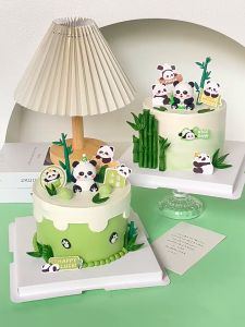 [Ready Stock] Panda Cake Topper Cake Decoration 趴趴熊小熊猫 熊猫卡片蛋糕摆件