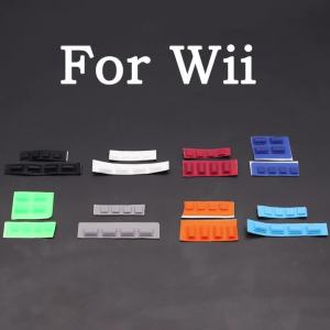 2-10Set Set For Console WII Non-slip Rubber Pad Dust Plugs Screw Feet Cover Replacement