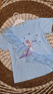 T-SHIRT ANAK PEREMPUAN MOTIF FROZEN KEKINIAN/ ATASAN BAJU ANAK PEREMPUAN TRENDY/ BAJU KAOS ANAK PEREMPUAN / KAOS OVERSIZE TERBARU