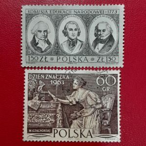 Koleksi Prangko kuno Polandia klasik 2 Pcs USED