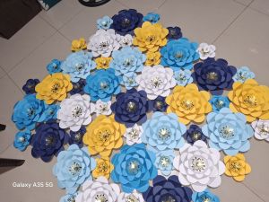 8x8ft Paper flowers 176pcs wall backdrop ready to decorate