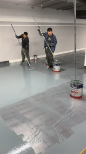 👉1KG👉Cat Lantai Epoxy 3 In 1 Cat Lantai Semen Tahan Aus & Tahan Air Cocok untuk Gudang Bengkel Luar Ruangan Dalam Ruangan Garasi Kantor Gym Pabrik Taman Bermain Pusat Perbelanjaan