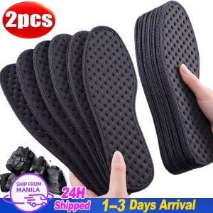 From Manila: Deodorant Foot Insoles Bamboo Charcoal Insert Light Weight Breathable Thin Pad Absorbant Sweat Insole