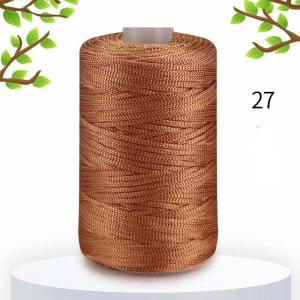 1PC Summer Crochet Yarn 2.5mm Thin Ice Cotton Thread for Hand Knitting Bag Hat Shoes 130g Hollow Line Colorful Nylon Cord