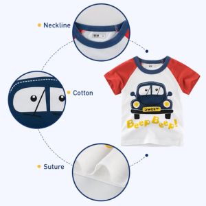 Kids High Quality Cotton Tshirt Affordable Road Car Design Tshirt for Kids Boys and Girls 1-10 Years Old