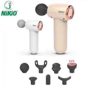 Súng massage cầm tay Mini Nikio NK-175 - 7 đầu - Có đầu nóng 55 độ C