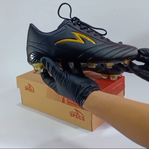 Sepatu Bola Specs Model Seri Classic type Sol Bening daya cengkram kuat warna Hitam Terbaru
