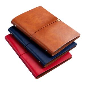 A5 Soft Leather Ring Binder Girl High Aesthetic Notebook Cover Customizable Logo Multifunctional Leather Surface Scrapbooking Book