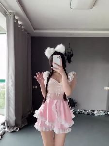 ชุดนอนเมดซีทรูน่ารักปนเซ็กซี่2591 จัดส่งที่รวดเร็ว