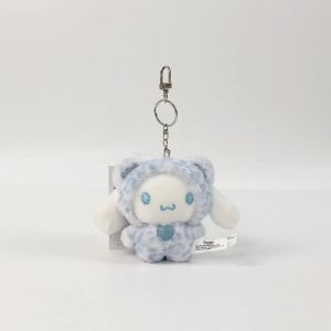 Sanrio | Leopard Print Bear Series Hello Kitty Keychain Pendant Cartoon Kitty Cat Plush Doll Pendant Keychain Bag Decoration Gift