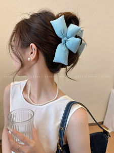 Korean Style 3D Cotton Filled Butterfly Knot Hair Clip Womens High End Feeling 2025 New Shark Clamp Bun Hair Clip Back of Head Accessory