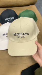 Stok Sedia Ada Korean Topi Brooklyn EST 1631 Baseball Cap Korean Breathable Sunscreen Cotton Cap