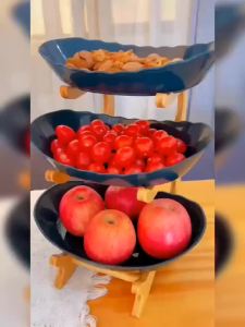 2/3 Layer Fruit Plate Home Living Room Plastic Snack Dish Creative Modern Dried Fruit Basket Candy Dish Cake Stand Salad Bowl