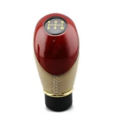 Car Manual Transmission Lever Head Snake Eye with Light Customized Shift Knob Head Wooden Material Gear Shift Lever Parts