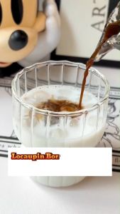 Locaupin 3PCS Stripe Glass Cup: A High-Quality Coffee Mug & Heat Resistant Drinkware