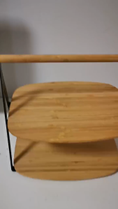 Wooden Dessert Tray Wooden Trays for Dessert Fruit Plate Tray Display Rack 2-Layer Cake Tray Decorative Tray Cake Dessert Rack for Wedding Party Serving Platter Stand Decor