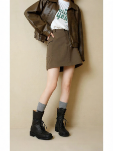 DUSHU | Detachable Dual Wear High Waist Loose Slimming Half Skirt