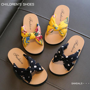 【COD&Local Ship】Girls Slippers Soft Sole Non-slip Bohemian Toddler Princess Slide Sandals Summer Beach Baby Shoes
