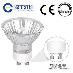 Gu10 Base Lampara 220v Halogen Bulb Spot Lighthal-gu10 Wholesale 50w Glass White Halogen Light 50 Watt