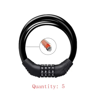 Bike Lock Mountain Bike Portable Security 4-digit Code Bike Lock for Bicycle Motorcycle Scooter