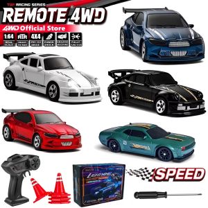 Oike 1/64 or 1/43 Mini Drift RC Car 4WD Remote Control Racing Vehicle with LED Light Radio Controlled High Speed Car Desktop Toy