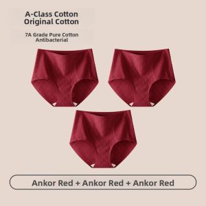 Miiow | High Waist Pure Cotton Underwear Womens Antimicrobial Marriage 2025 Snake Year New Seamless Tummy Control Triangle Panties