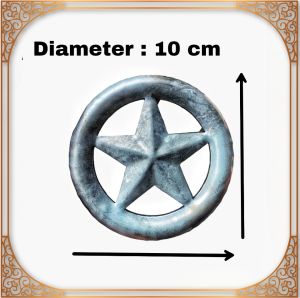 ring bintang 5 plat besi ornamen hias pagar tralis