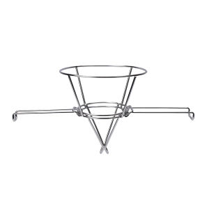 Deep Fryer Oil Filter Stand 9.3 Inch 304 Stainless Steel Fryer Oil Filter Cone Holder Rack with Folding Arm for Kitchens