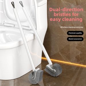 Wall-Mounted Long-Handle No-Dead-Angle Toilet Brush