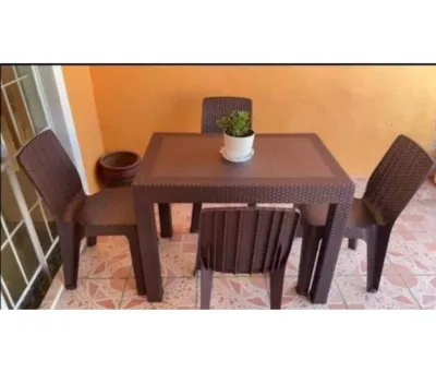 Dining set rattan - 4 seater (24x38)