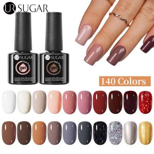 UR SUGAR 7Ml 80สีขวดแก้วสีเจลยาทาเล็บยาทาเล็บเคลือบเงากึ่งถาวรเคลือบเงา UV LED เคลือบเงาทั้งหมด