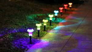 Keycool Solar Garden Lights Outdoor RGB Color Changing Solar Pathway Lights with 7 Auto Color Modes IP65 Waterproof Auto ON/OFF 8-10H LED Landscape Lights for Garden Patio Yard Walkway