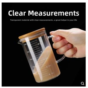 New Heat-Resistant Thickened Glass Measuring Cup