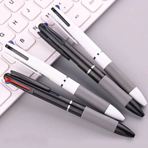 3 in1 Ballpoint 3 colors Press ball Pen Integrated Multi-Color Push-Style Pen Student Stationery