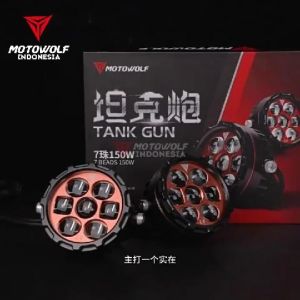 Lampu Tembak Lampu Sorot 7 Lensa 6 Mode 150W Anti Air LED BMW Spotlight Motowolf Tank Gun L1 L1B