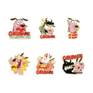 Bandai | Bộ 6 Ghim Cài Men Hình Chó Anh Hùng Hèn Nhát Anime Thời Trang Phù Hiệu Cài Áo Quà Tặng Phụ Kiện Trang Sức Thời Trang Cho Người Lớn
