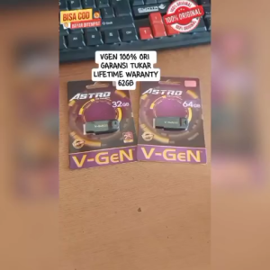 C136 ORI 100% FLASH DISC 64GB 64 GB  ASTRO USB DRIVE ASLI VGEN V-GEN GARANSI TUKAR SEUMUR HIDUP FD MEMORY LIFETIME WARRANTY SIMPAN FILE GAMBAR SUARA VIDEO FILM  JAMINAN ASLI / UANG KEMBALI ..  Garansi Resmi Life Time / seumur hidup V-Gen Indonesia (dengan