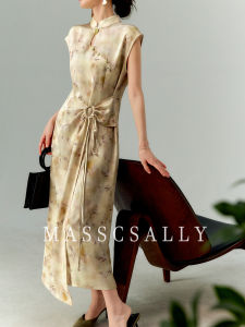MASSCSALLY | Design Chinese Style Qipao Dress Women Elegant Slimming