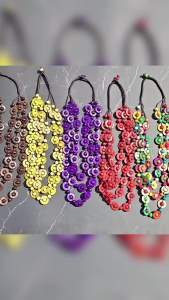 Ethnic Customs Handmade Multi Layer Color Wood Necklace & Pendant Bib Beads Jewelry Vintage Statement Jewelry