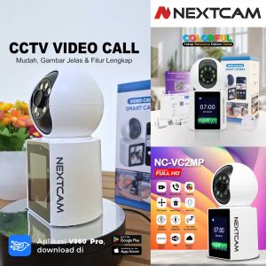 Nextcam smart cctv Videocalling PTZ Bisa putar Colorful tetap warna dalalm gelap FullHD Ipcam one-click Videocall dengan klik 1 tombol saja NC-VC2MP