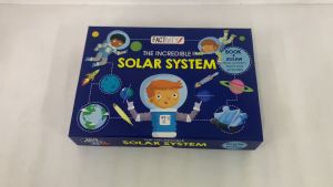 Factivity Solar System Book & Puzzle 100 Pcs Gift Set with Activities & Facts on Space & Planets for Kids