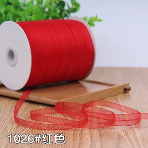 Hot Sale 6mm (10 Meters/lot) Organza Nylon Silk Satin Ribbon for Sewing Wedding Party Handmade Decoration Webbing Gift Packing