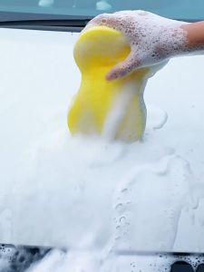 Jumbo Car Wash Sponge (21cm X 10cm) 8-Character Cleaning Block Beauty Waxing Compressed Sponge Span Basuh Kereta