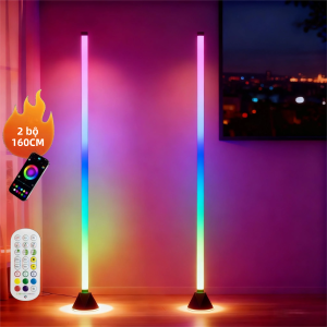 Đèn Sàn Thông Minh LED RGBIC 2Pack Với Điều Khiển Từ Xa Bằng Ứng Dụng Đồng Bộ Nhạc Đổi Màu Đèn Đứng Hiện Đại Cho Phòng Ngủ