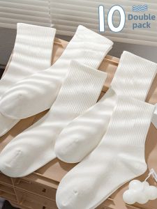 White Socks Womens Summer Thin Cotton Socks Knee Socks Boneless Loafers Black High Boots Long Socks Summer Sports Men Socks