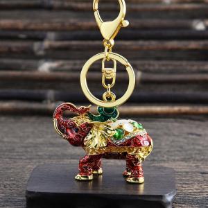 Creative 3D Elephant Car Keychain Metal Pendant