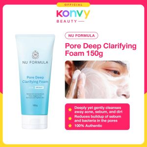 Nu Formula Pore Deep Clarifying Foam 150g (Anti-Sebum Oil Control Pore Clearing Facial Wash for All Skin Types - Oily Dry Combination Normal Sensitive)